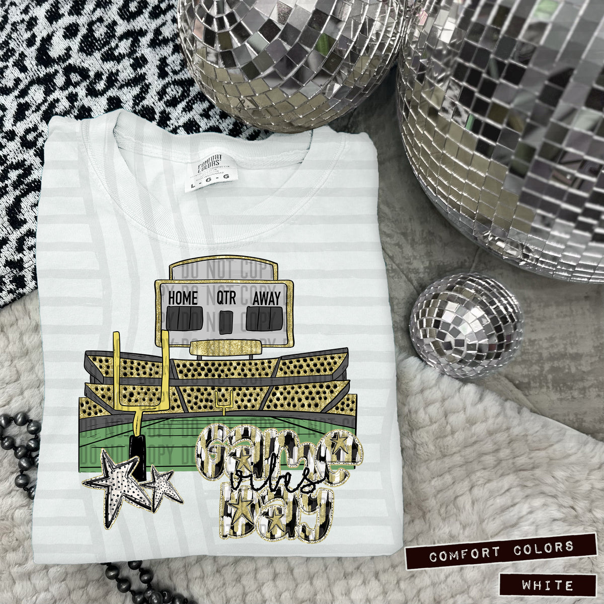 GOLD Game Day Vibes Stadium (Caplinger) 101845 DTF transfer