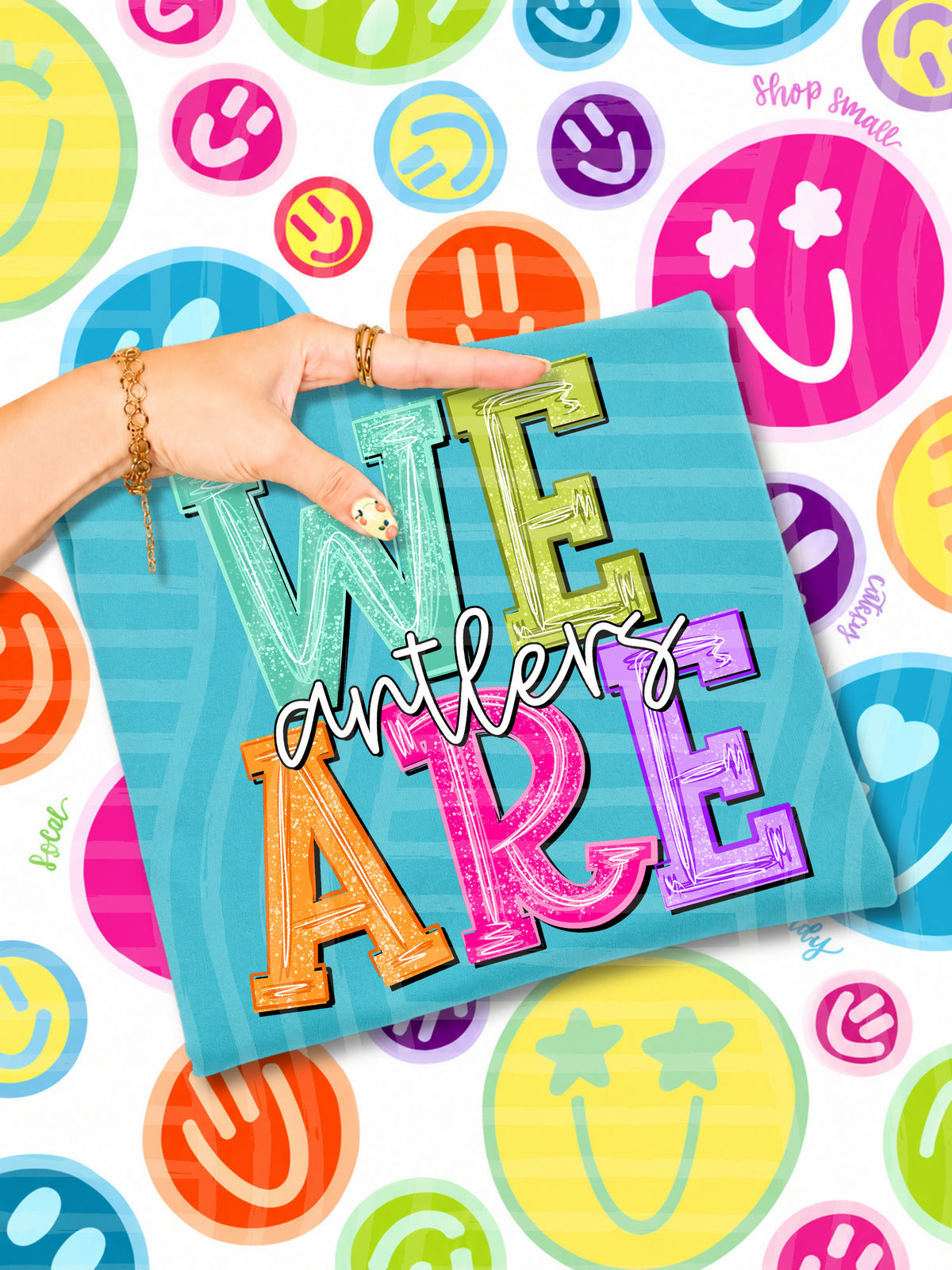 antlers simply colorful we are (caplinger) DTF Transfer