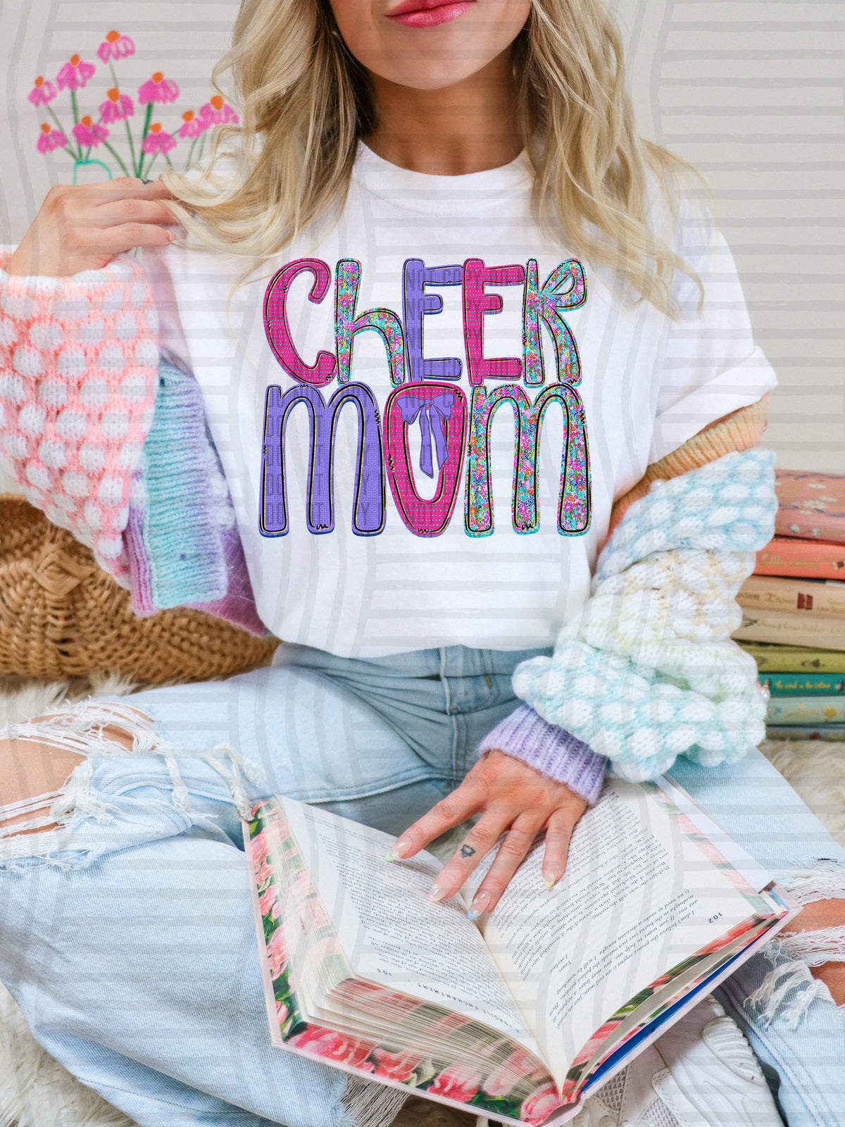 cheer mom pastel colors (Caplinger) DTF Transfer