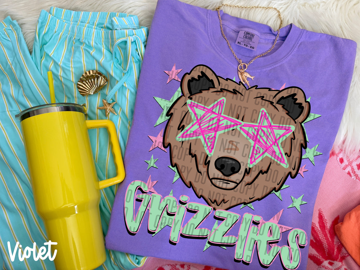 grizzlies dark starry eyed (Caplinger) DTF Transfer (Copy)