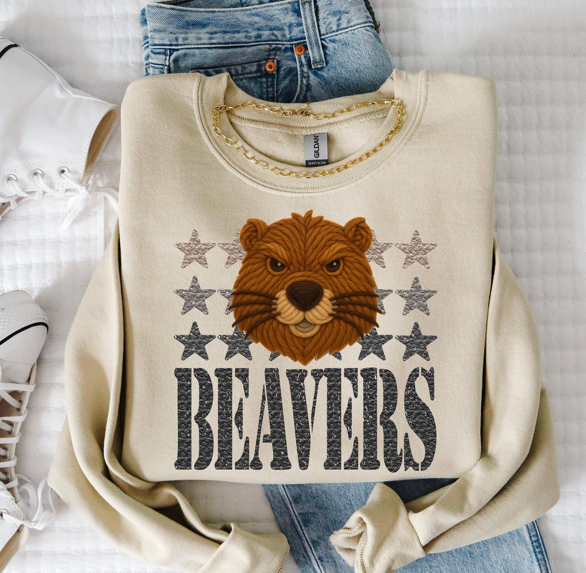 Beavers Yarn Mascot (S&G) DTF transfer