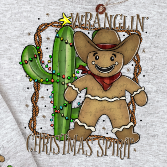 Wranglin' Christmas Spirit *FRONT ONLY* (FDCD) DTF Transfer