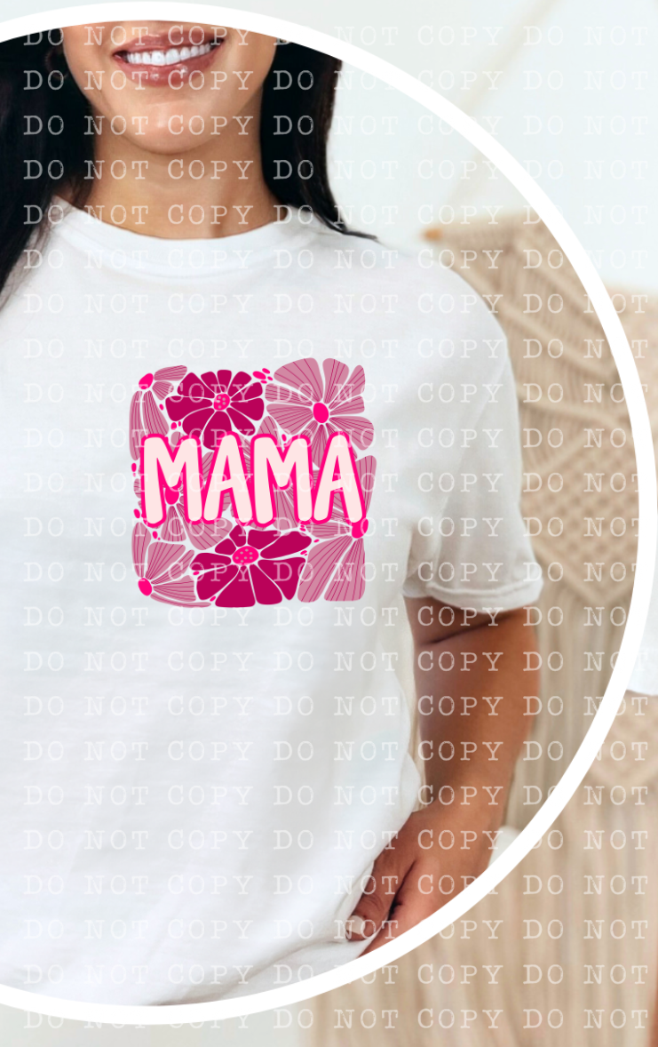 Mama pink pocket (ECHT) 106828 DTF transfer