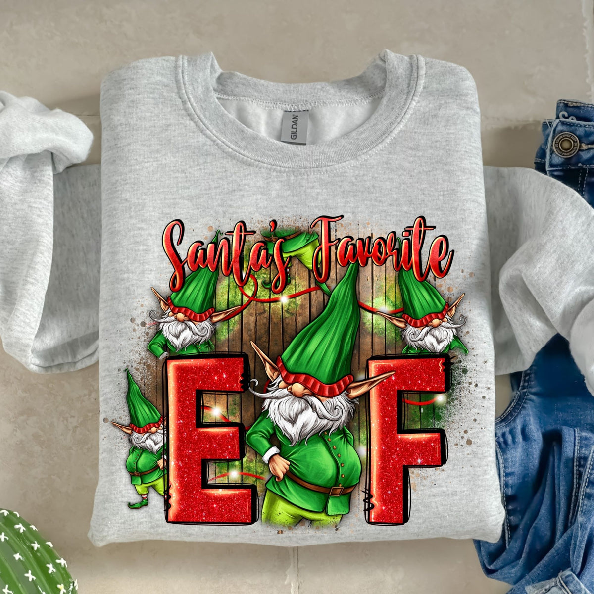 Santa's Favorite Elf-38724-DTF transfer