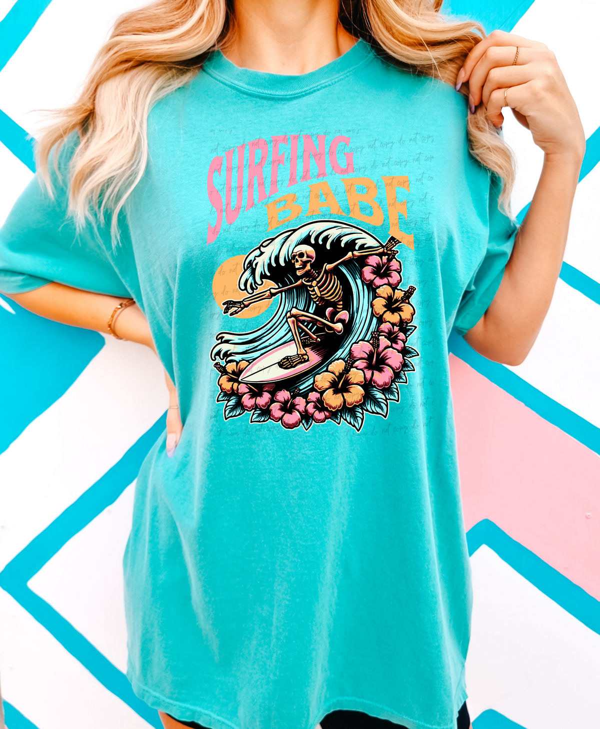 Surfing babe 28929 DTF Transfer
