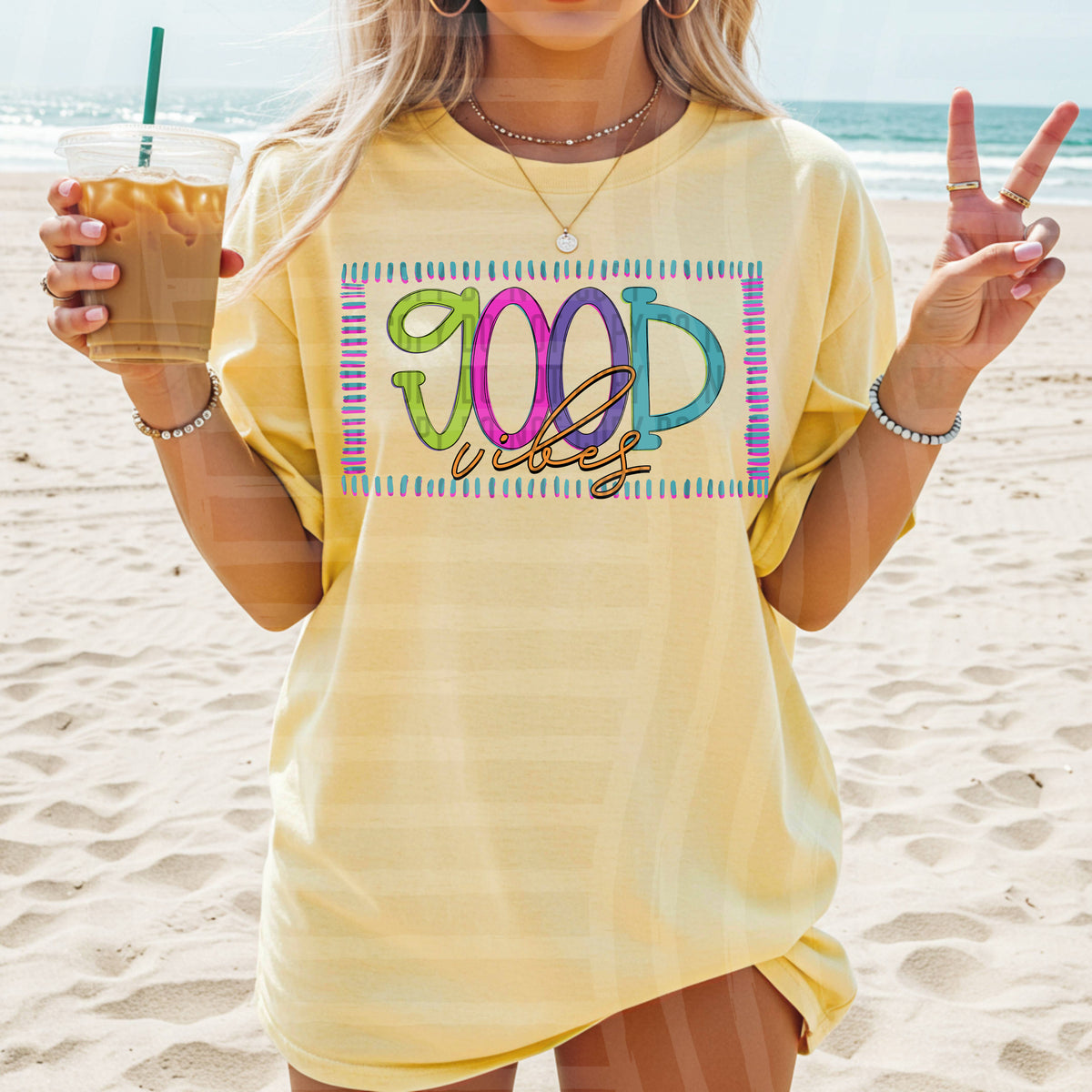 Good vibes frame (Caplinger) DTF Transfer