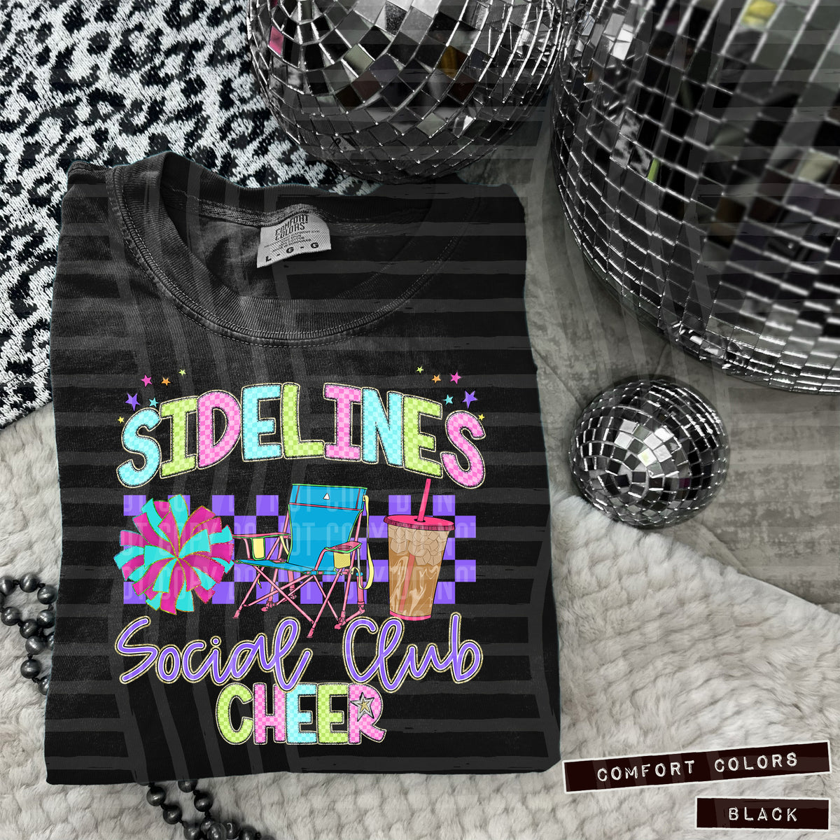 Sidelines social club cheer pom (Caplinger) 100231 DTF transfer