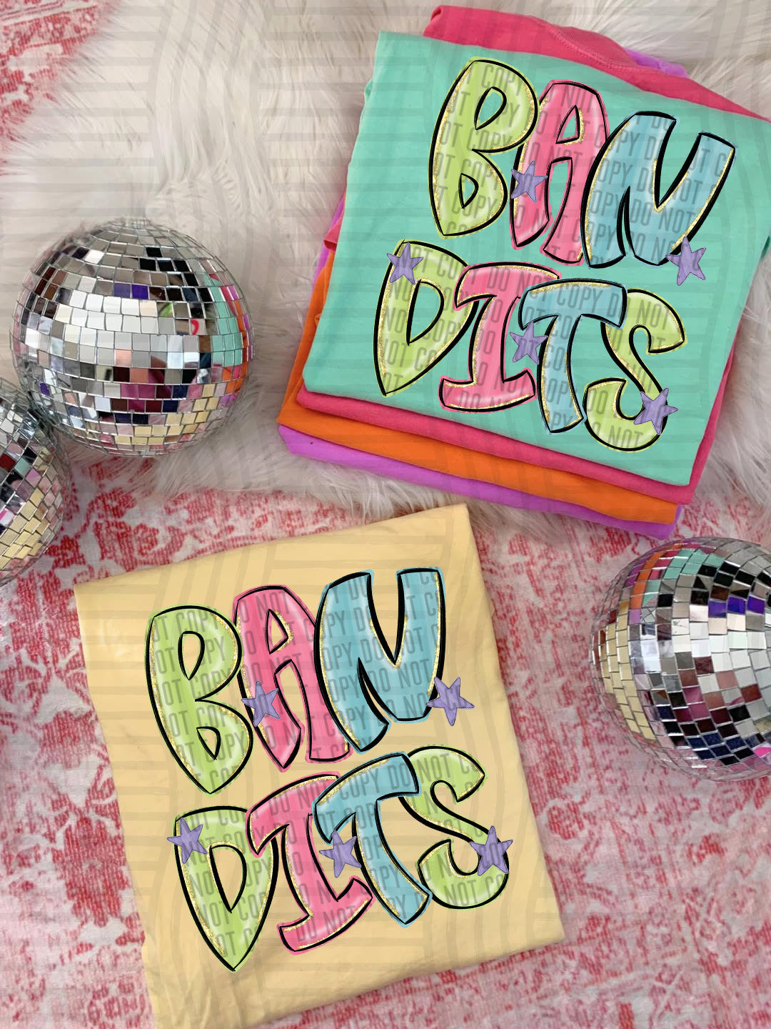 Bandits Glittery & Preppy Mascots (Caplinger) DTF transfer