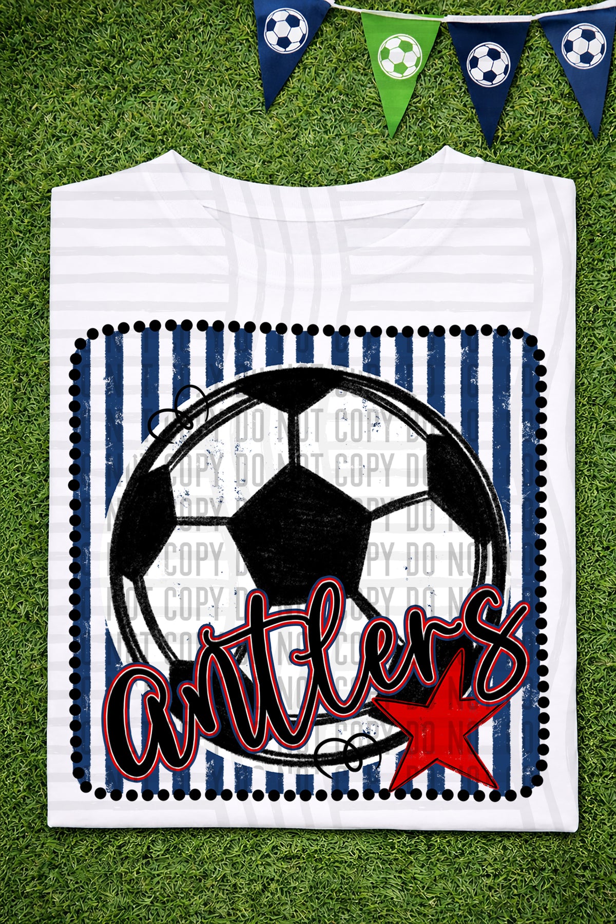 Antlers RWB Framed (Caplinger) DTF transfer