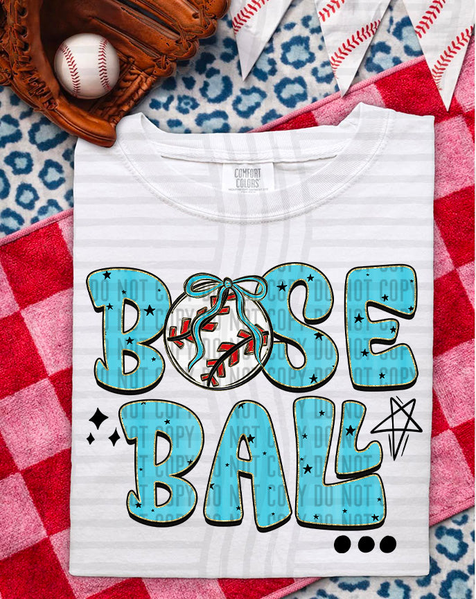 Baseball Bright Blue (Caplinger) DTF Transfer