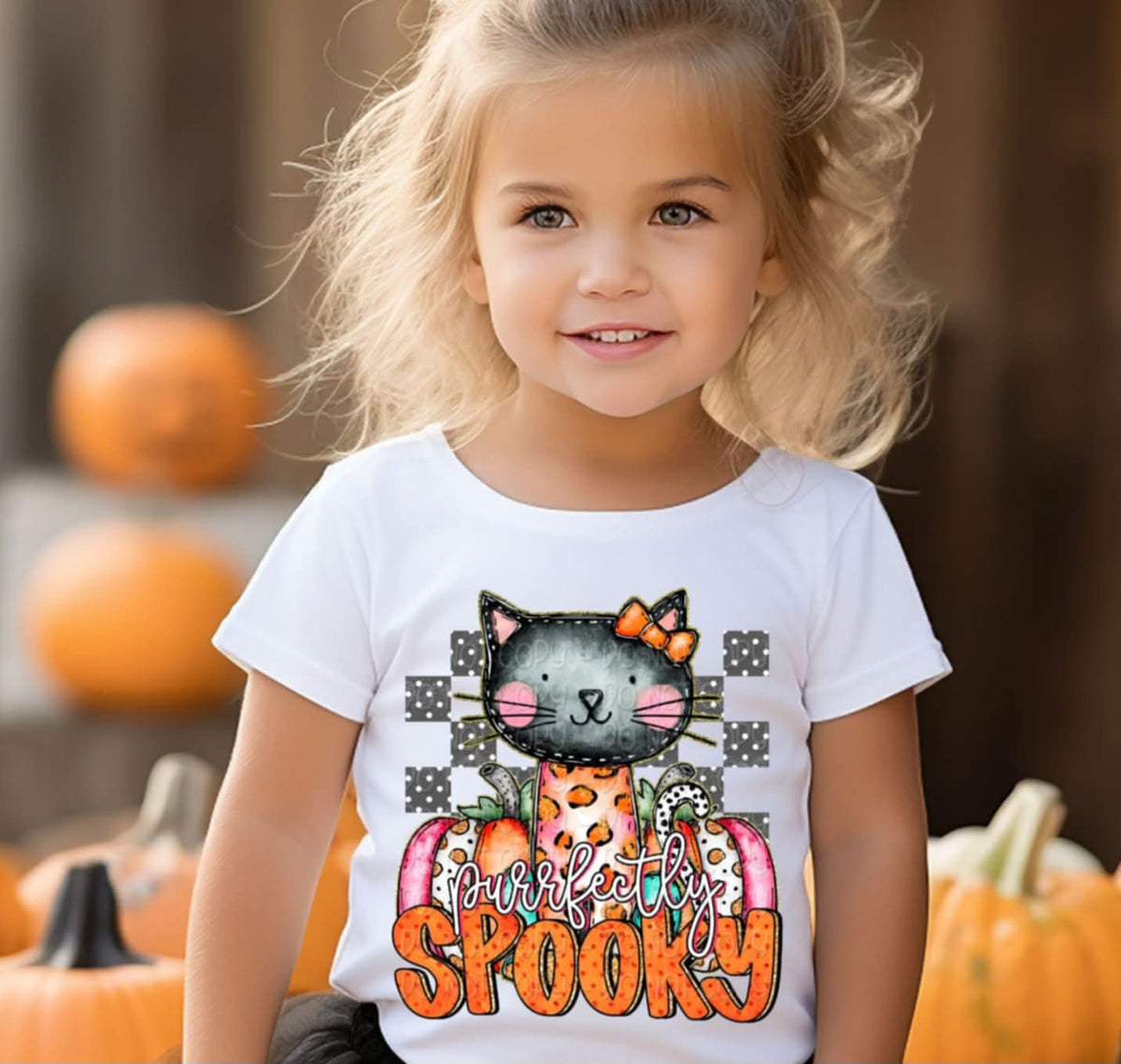 Purfectly Spooky Cat Pumpkin DTF transfer