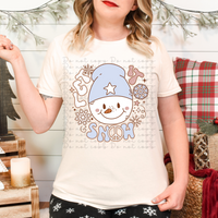 Let it snow snowman face 4037 DTF TRANSFER