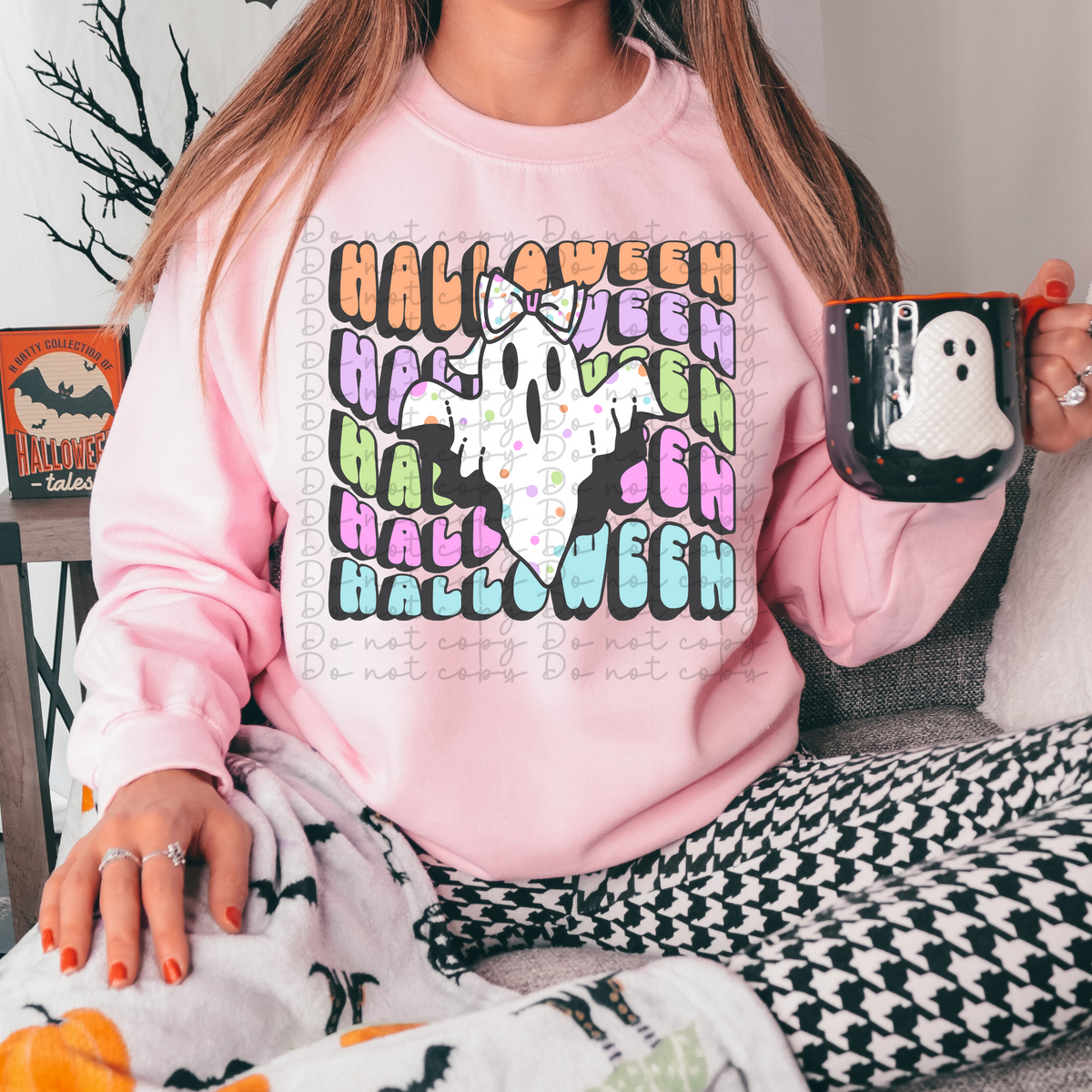 Halloween stacked ghost 4041 DTF TRANSFER