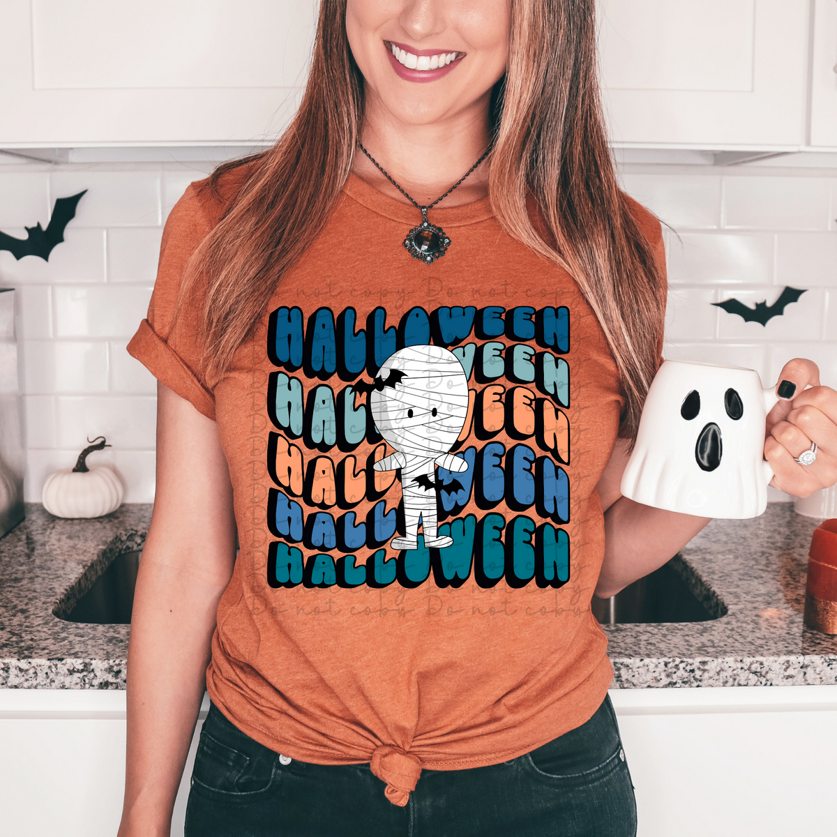 Halloween stacked mummy 4043 DTF TRANSFER