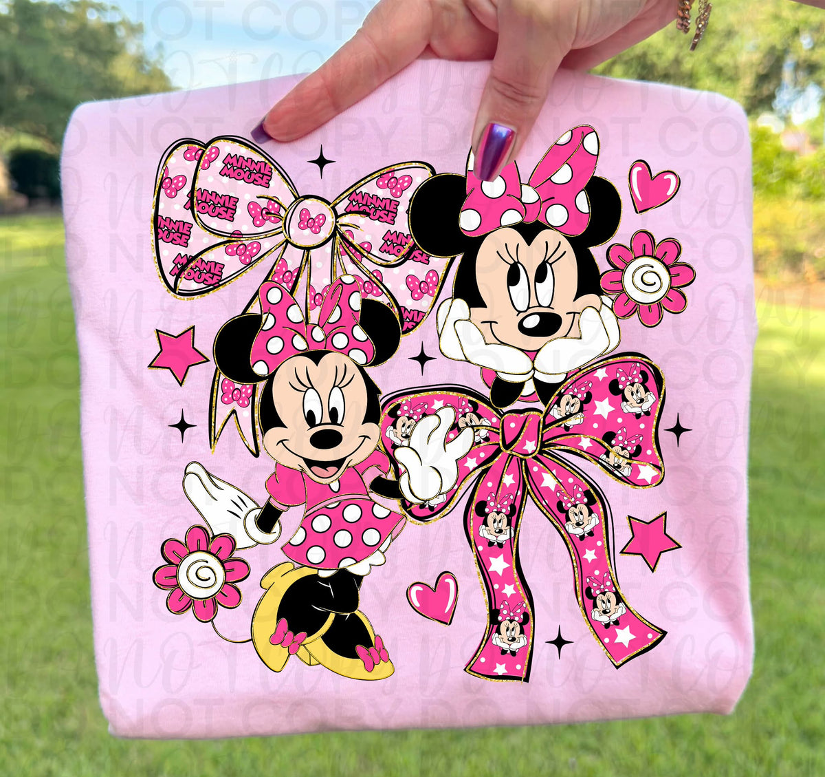 Girl mouse with bows (UAC) DTF Transfer