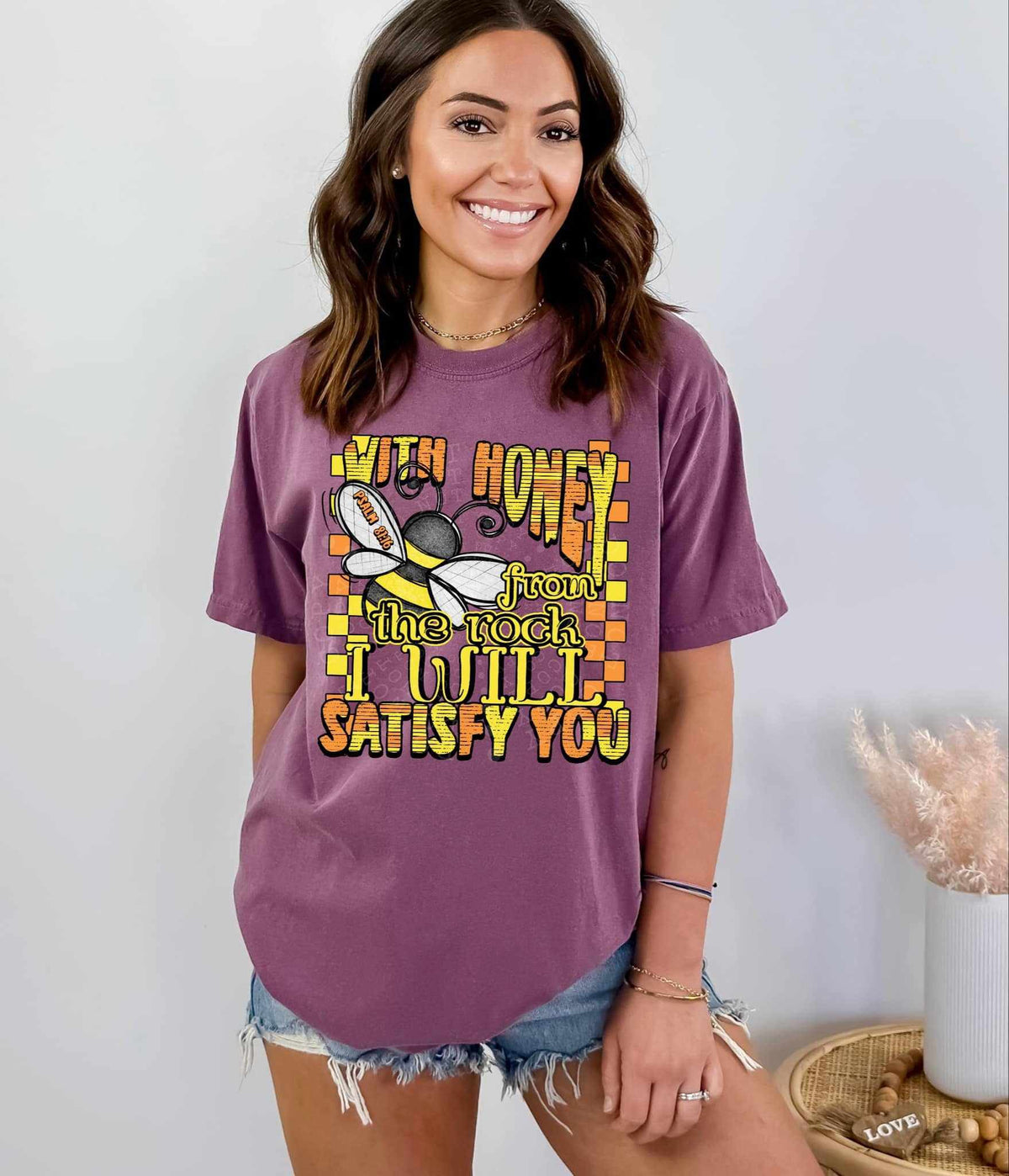 With honey from the rock I will satisfy you 70358 DTF transfer