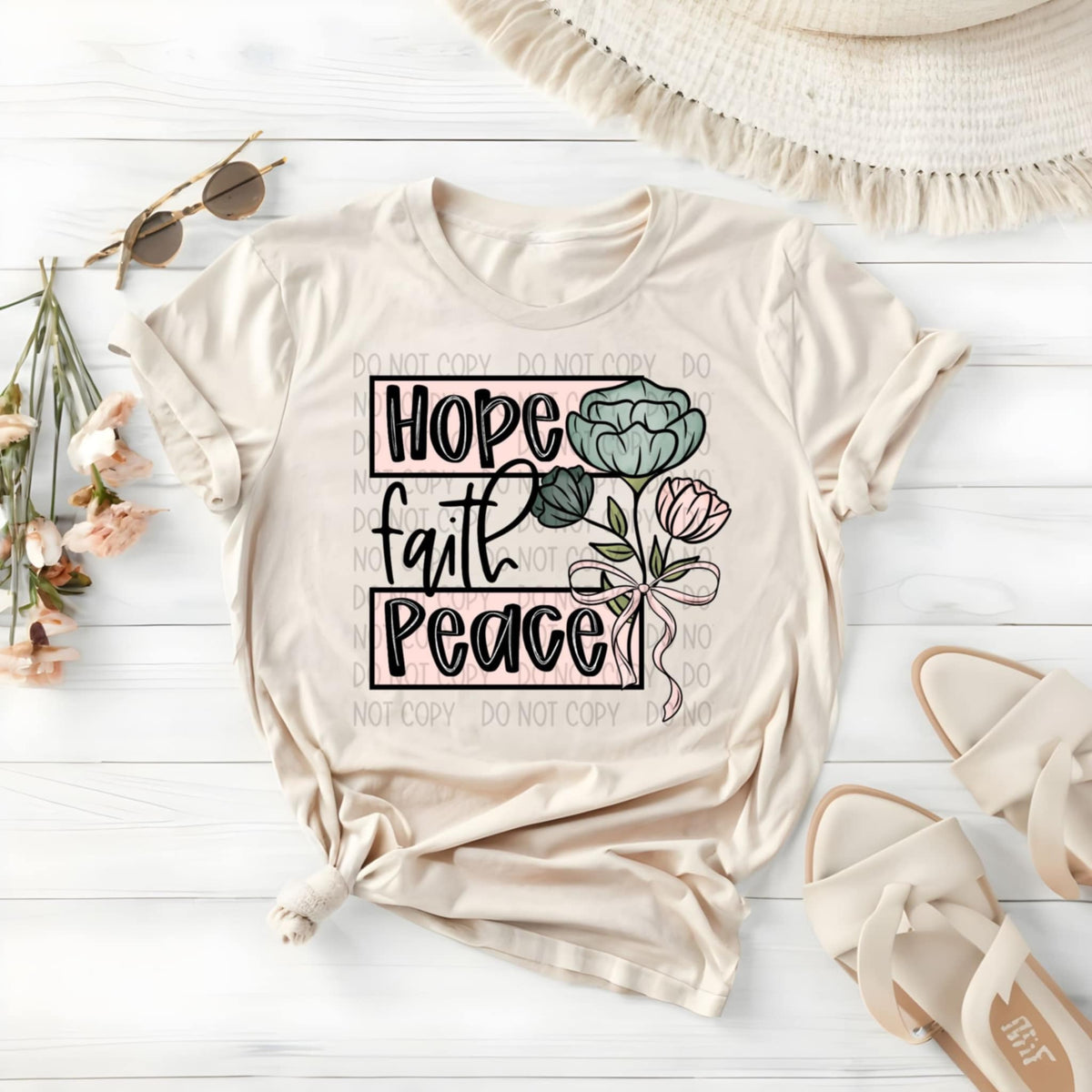 Hope faith peace (SWD) 93115 DTF transfer