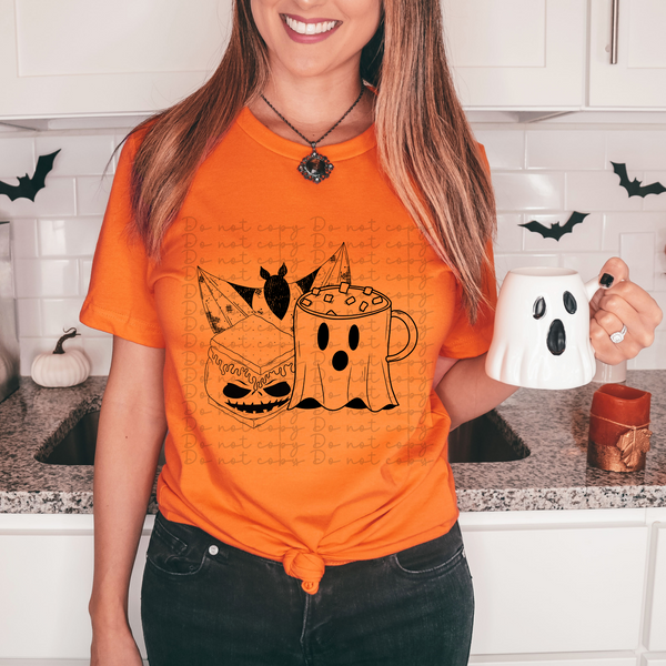 Halloween hot chocolate spooky mug 4055 DTF TRANSFER
