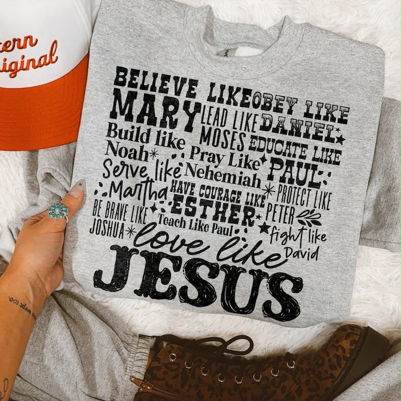 Love like Jesus subway Sunday Special DTF transfer