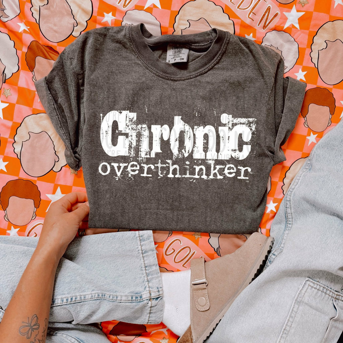 Chronic overthinker WHITE (SWD) DTF Transfer