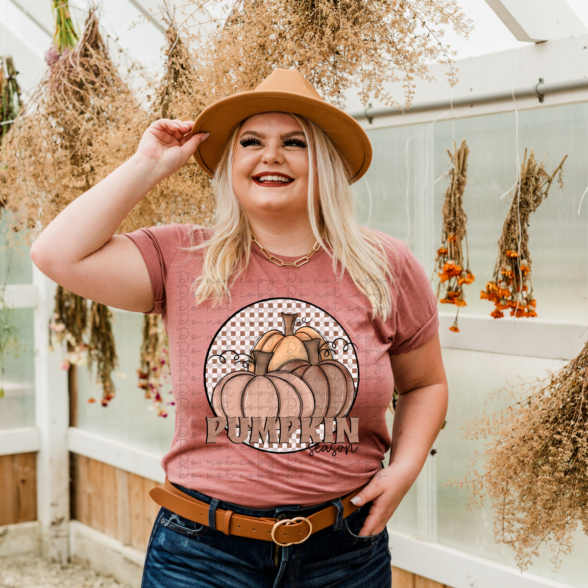 Pumpkin Season Plaid 4085 DTF TRANSFER