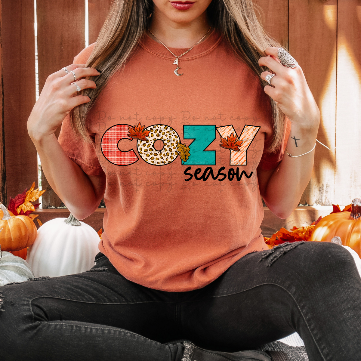 Cozy Season block letters 4089 DTF TRANSFER