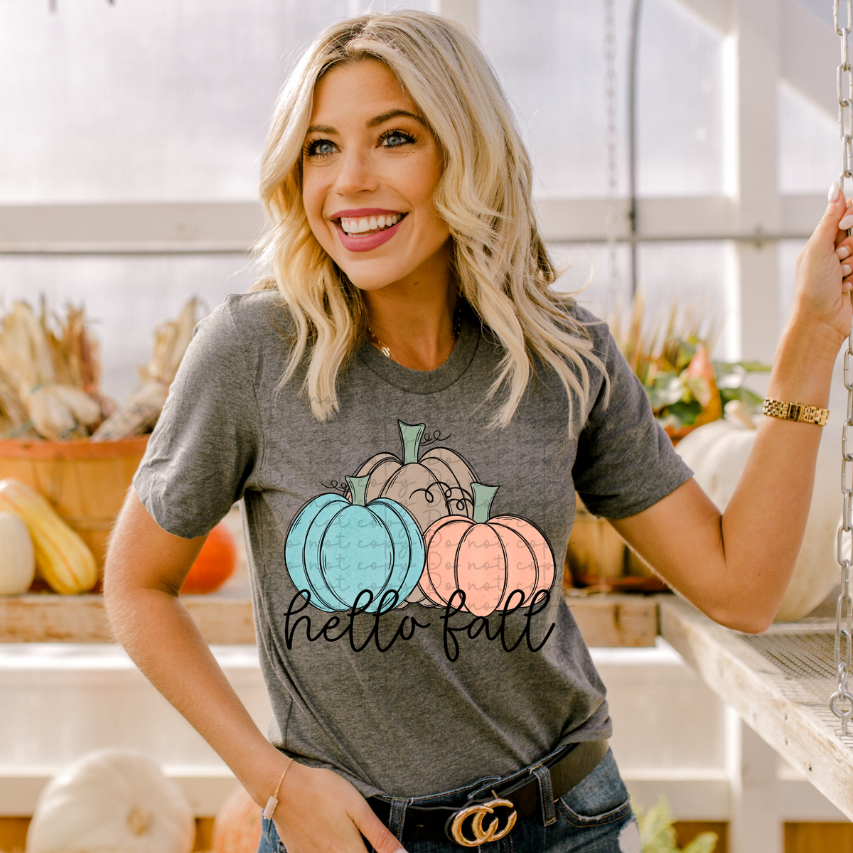 Hello Fall Pumpkins 4094 DTF TRANSFER