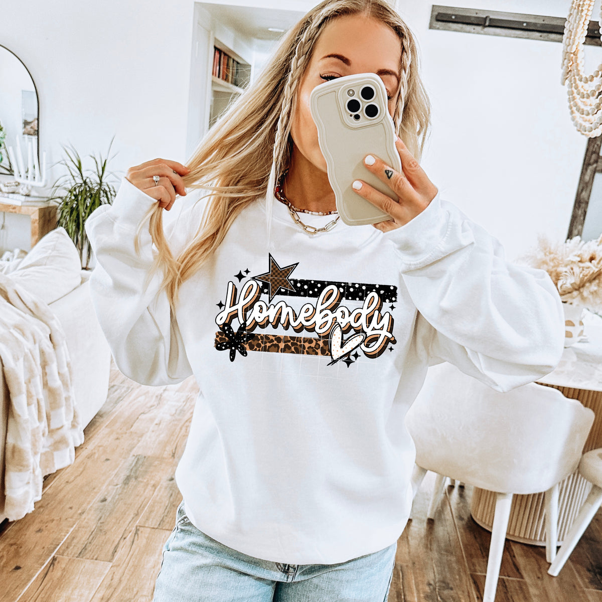 Homebody leopard BLACK (CSC) DTF Transfer