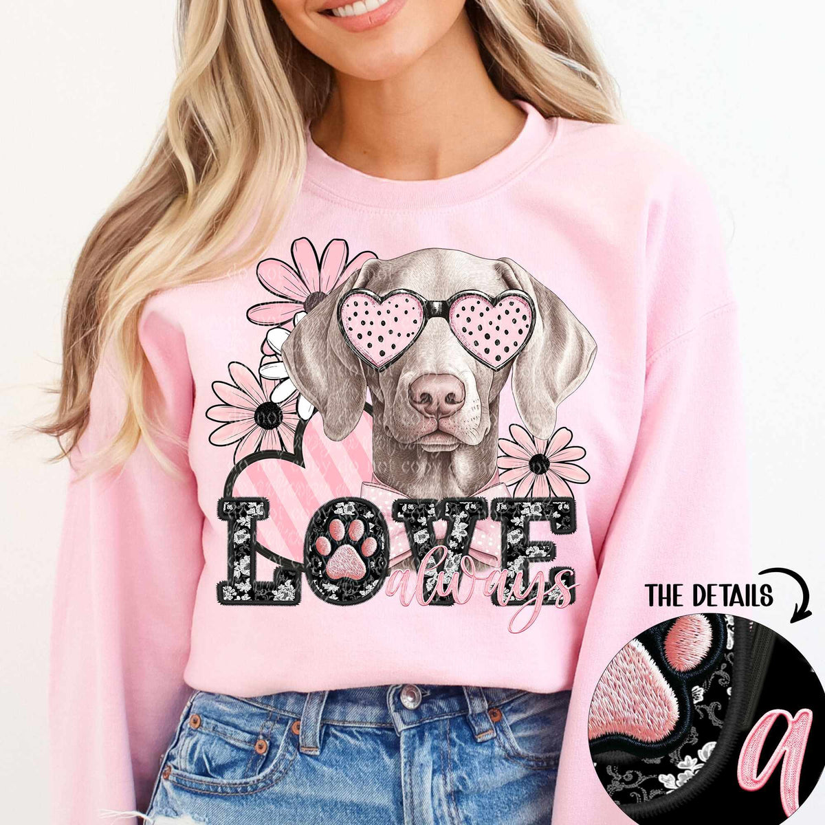 Love always weimaraner (TTD) 80868 DTF transfer