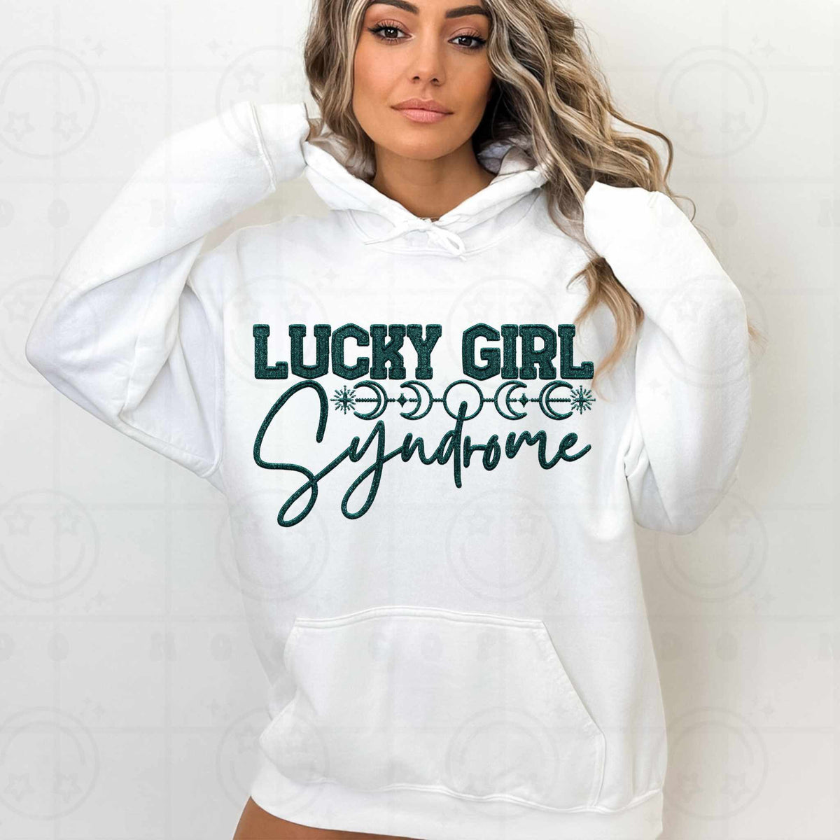 Lucky girl syndrome green (HW) 79377 DTF transfer