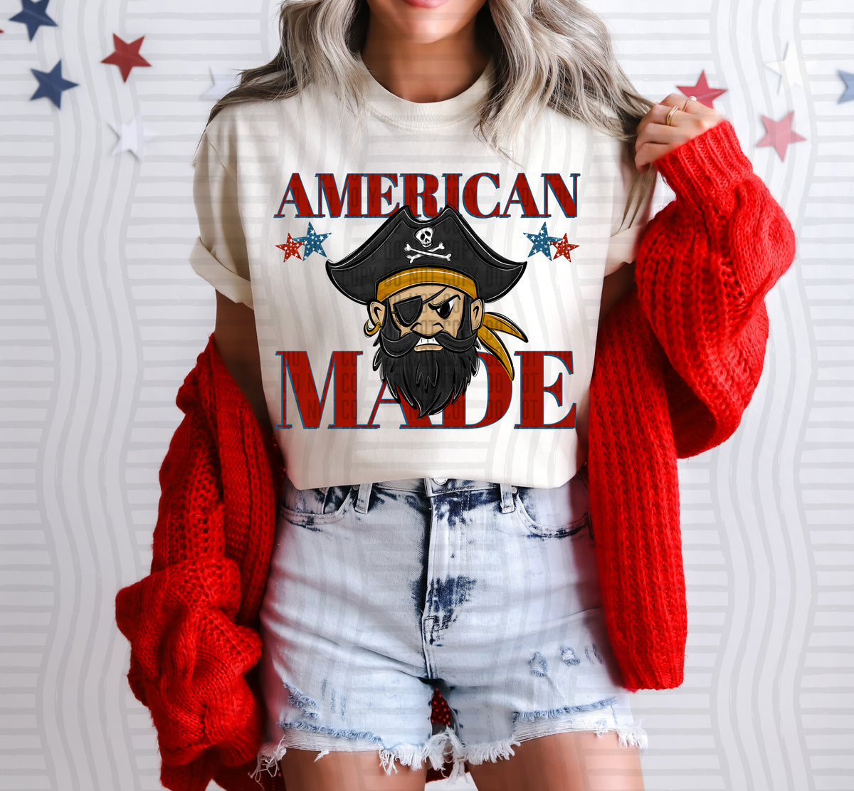 American made Pirates (Caplinger) DTF Transfer