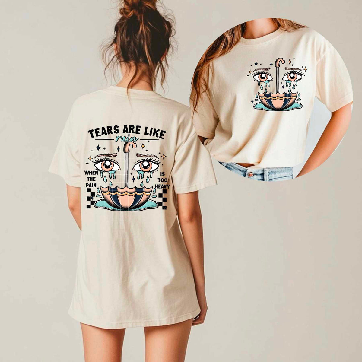 Tears are like rain COLOR BACK (CSC) 84427 DTF transfer