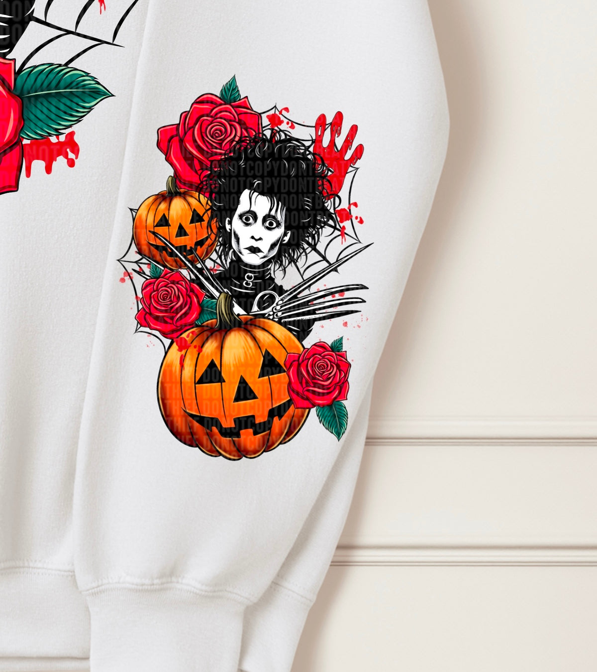 Scissors Pumpkin Rose SLEEVE 113239 DTF transfer