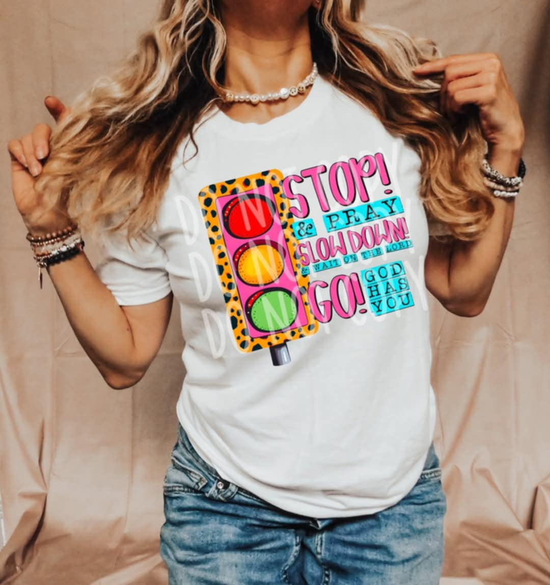 Stop! & pray stoplight (PH) 99793 DTF transfer