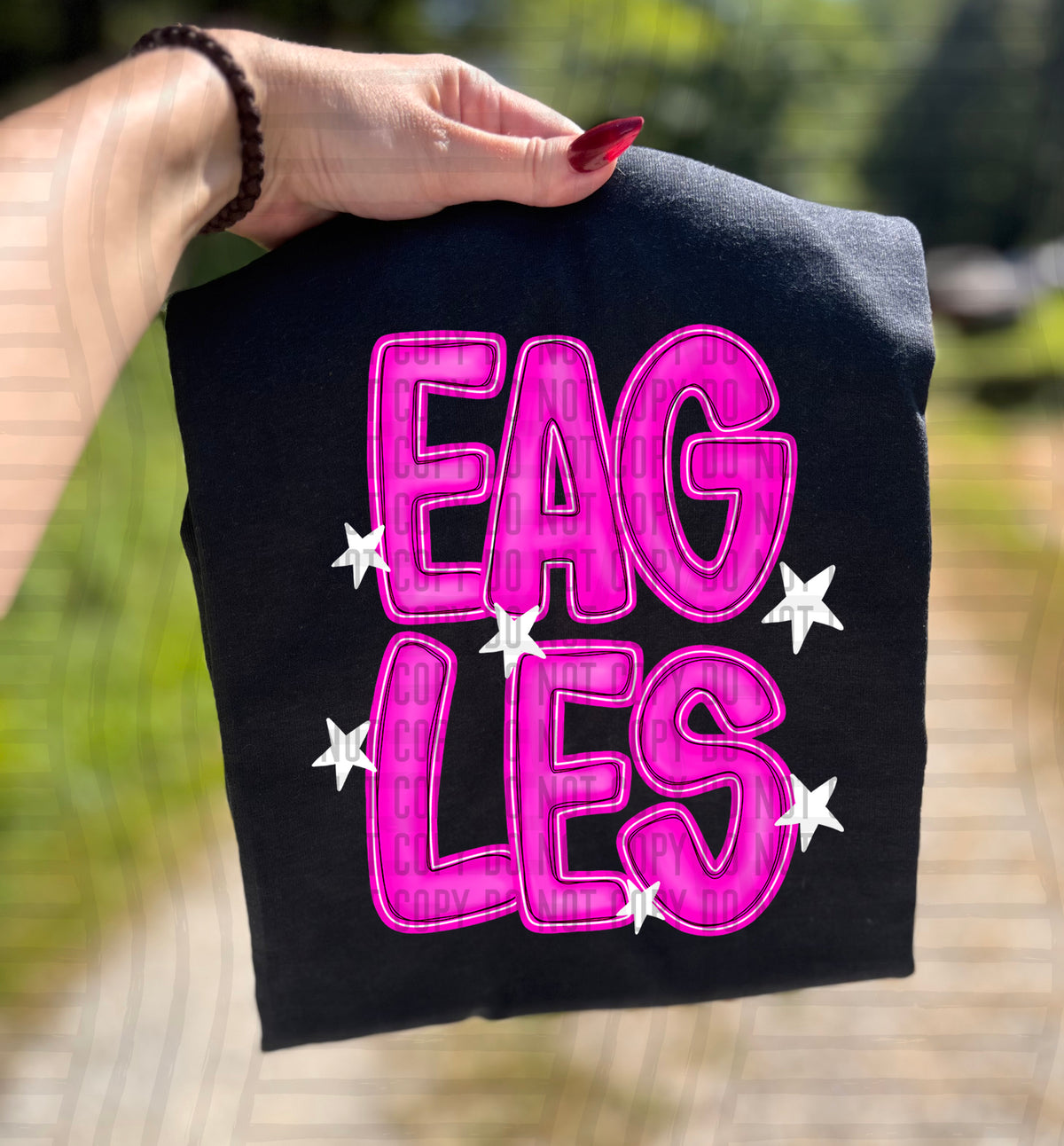 Eagles Pink And Preppy Split 112887 DTF transfer