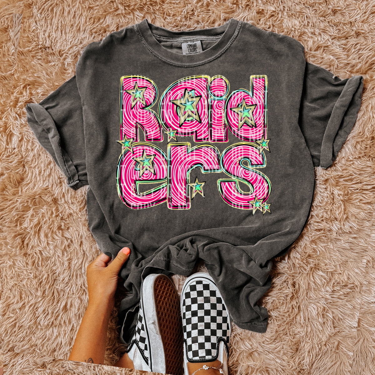 RAIDERS pink swirl (Caplinger) DTF transfer