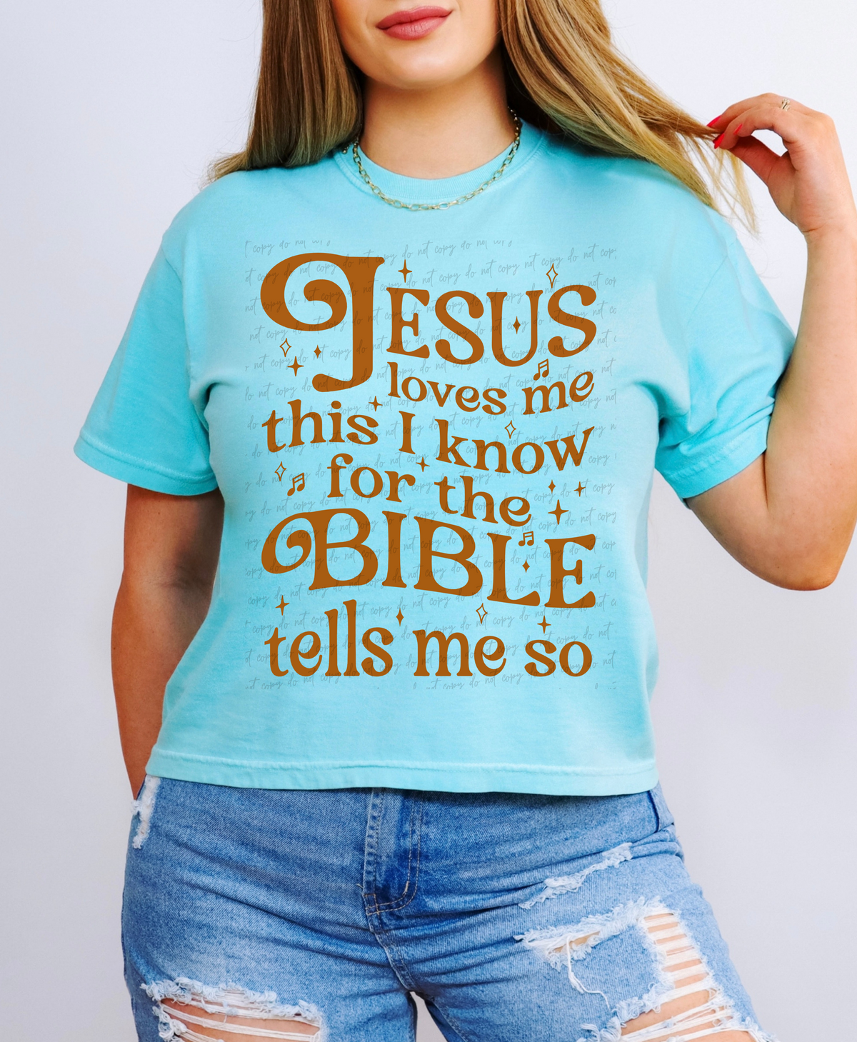 Jesus loves me this i know gold  28836 DTF Transfer