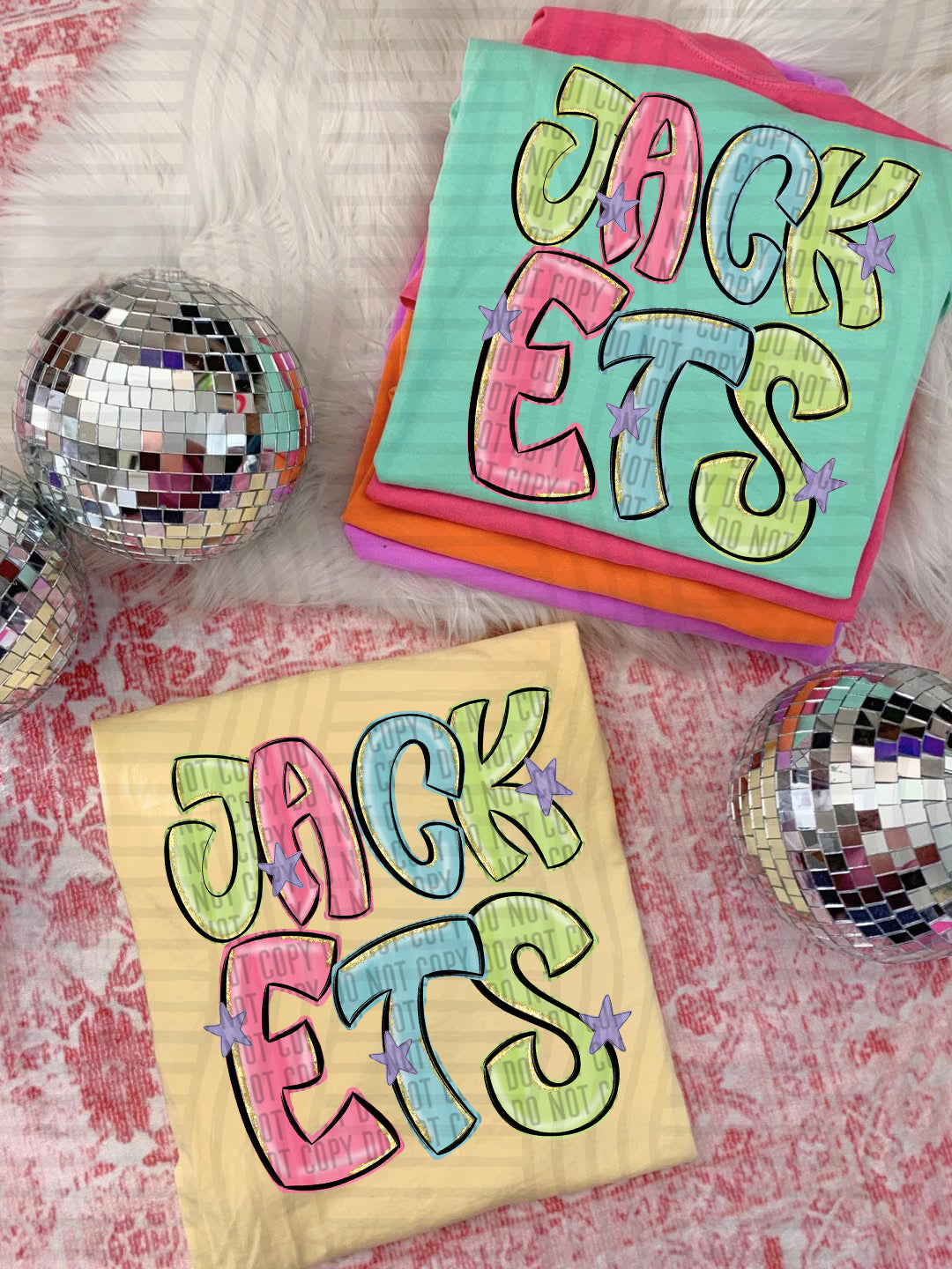 Jackets Glittery & Preppy Mascots (Caplinger) DTF transfer