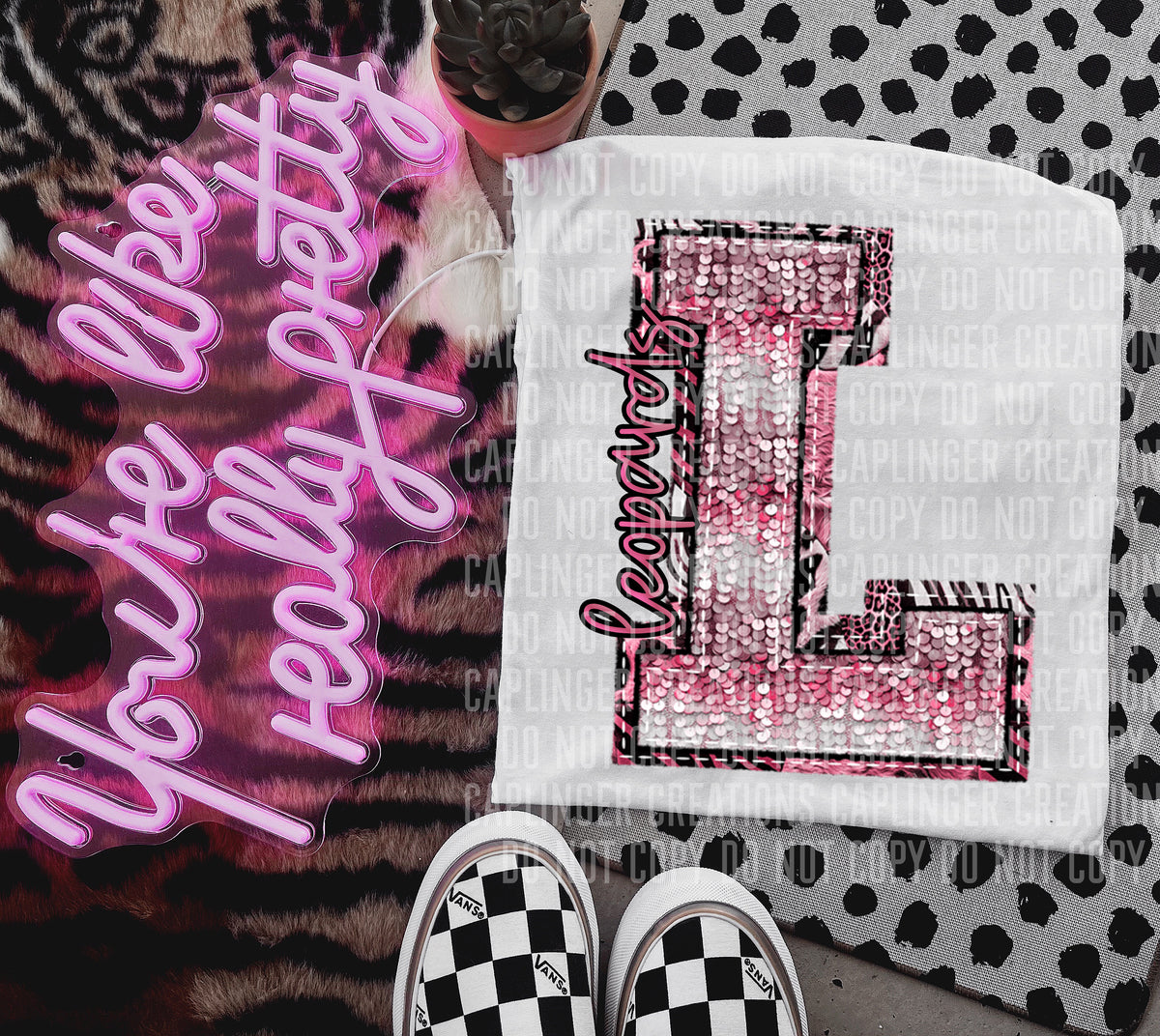 Leopards wild and pink (Caplinger) DTF transfer