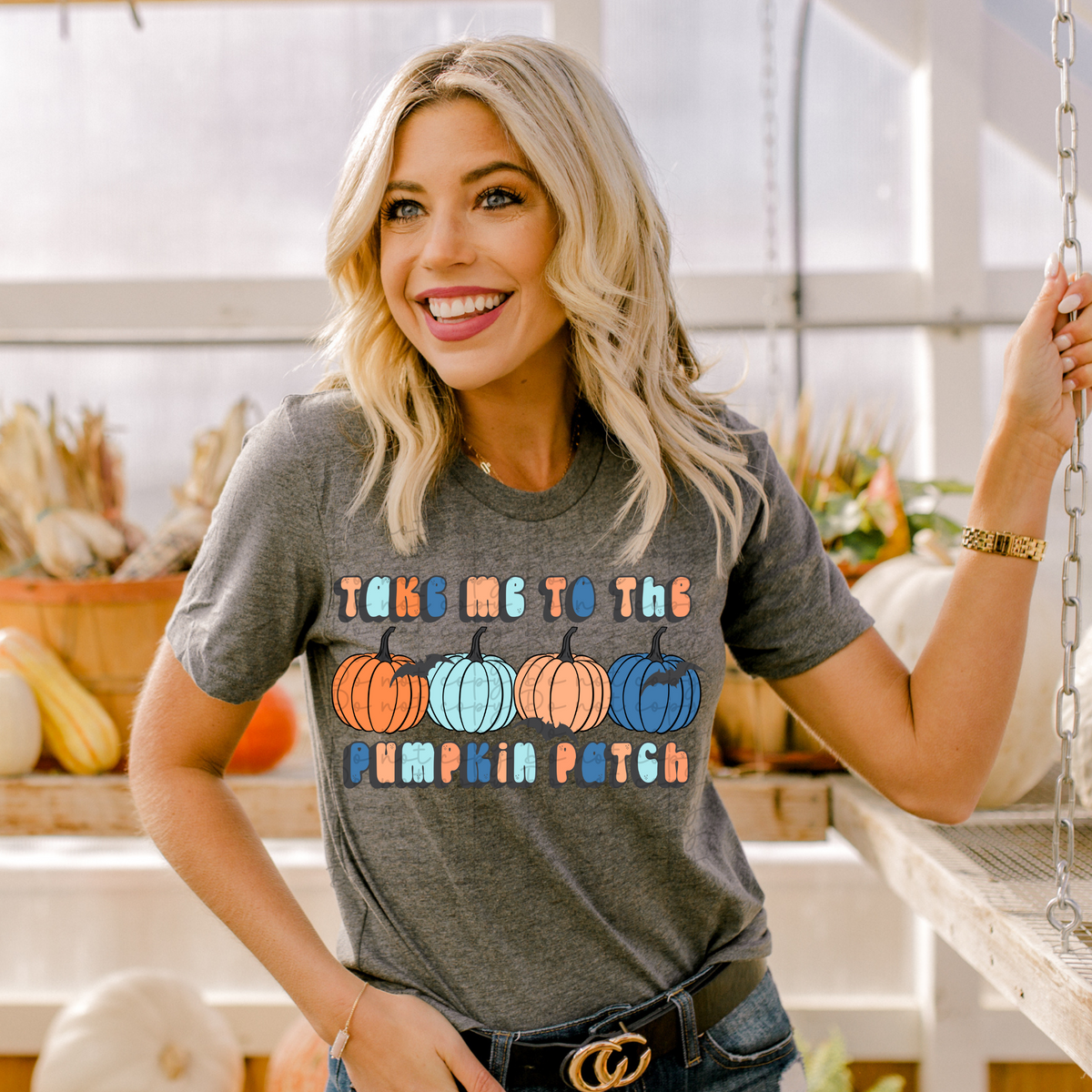 Take me to the pumpkin patch blue 4102 DTF TRANSFER