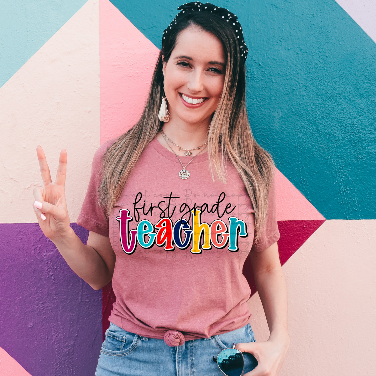 First grade teacher 4109 DTF TRANSFER