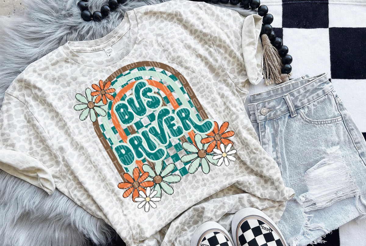 Bus Driver Floral Arch 49553 DTF transfers