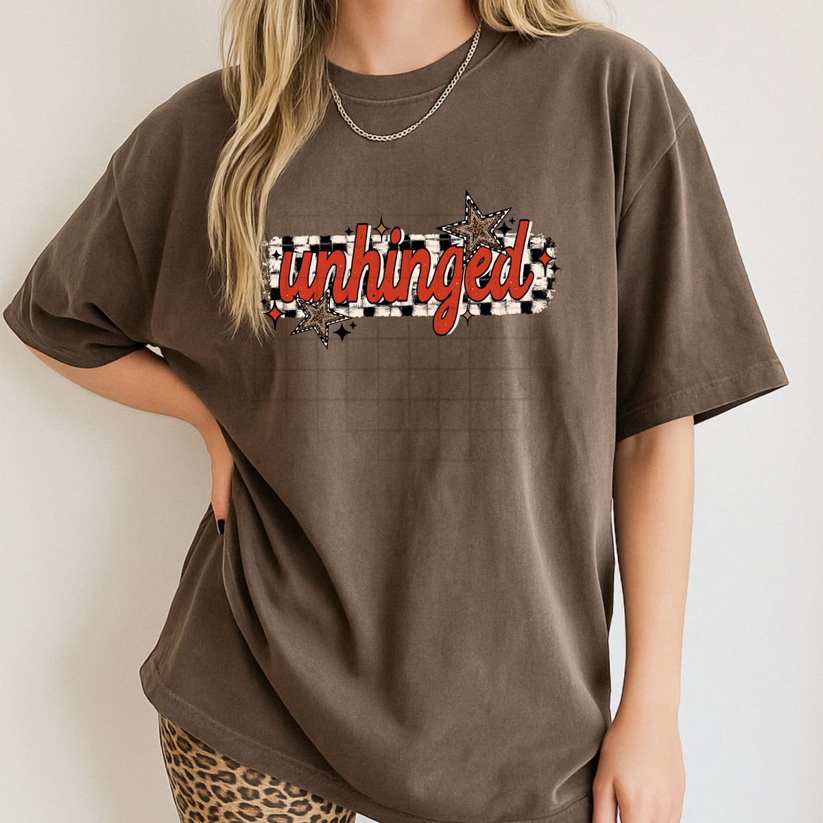 Unhinged red and checker CSC DTF Transfer