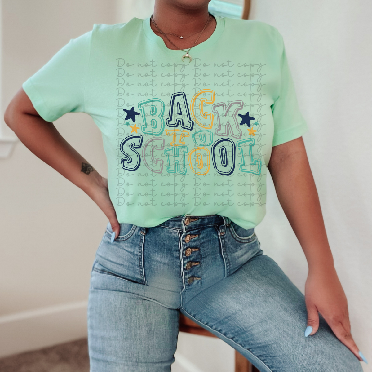 Back to school blue 4120 DTF TRANSFER