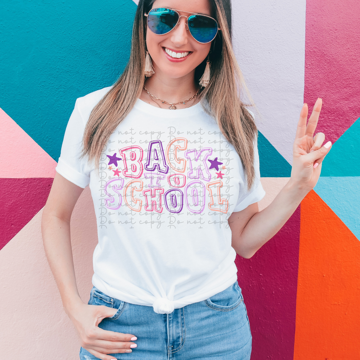 Back to school pink 4121 DTF TRANSFER