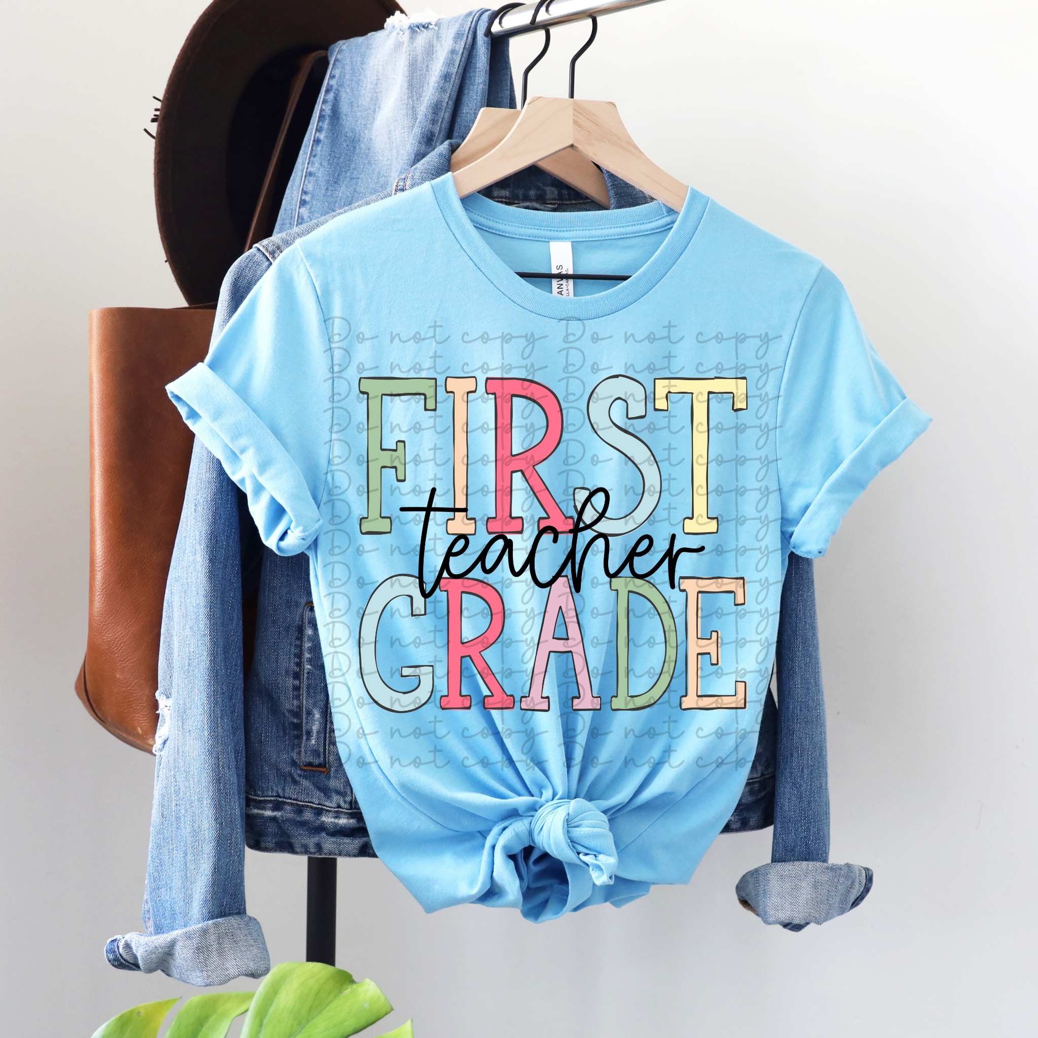 First Class Transfer First grade teacher 4126 DTF TRANSFER – Mud & Grace Transfers