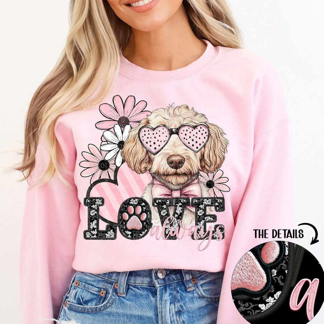 Love always labradoodle (TTD) 80800 DTF transfer