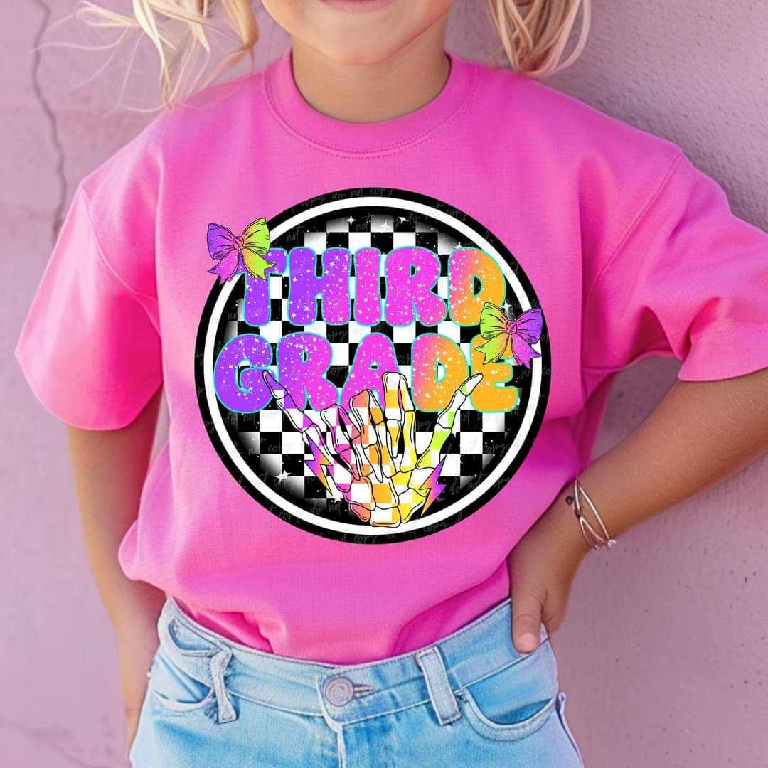 Third grade skellie hand circle GIRL (VIRGO) 50175 DTF transfer