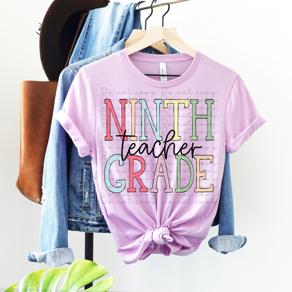 Ninth grade teacher 4142 DTF TRANSFER