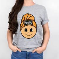 Basketball happy face 4163 DTF TRANSFER